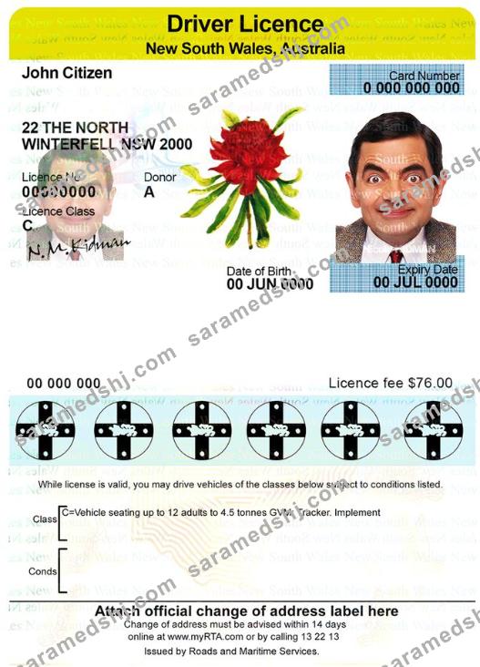 Australia New South Wales driver license